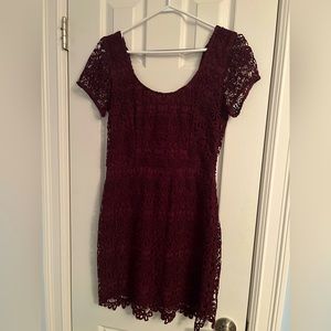 Purple/maroon lace dress